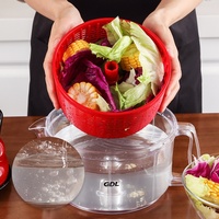 Snelle fruit- en groentetool van roestvrij staal en PP-plastic, handmatige hoogwaardige voedselhakker, knoflook- en uienpers, vaatwasserbestendig
