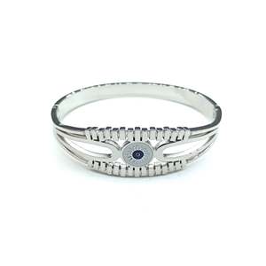 Bracelet en acier inoxydable 316L avec motif œil porte-bonheur, plaqué or PVD, bijoux tendance pour femmes - Product Image 1