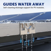 Clips de drainage d'eau pour panneaux solaires en acier inoxydable 304 Zhonghui 30mm 35mm 40mm, clips de guidage d'eau pour panneaux photovoltaïques