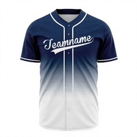 Maillot de baseball personnalisé pour homme à manches courtes, col en V, imprimé par sublimation, en polyester anti-humidité, coupe classique
