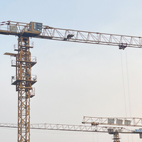 Prix d'usine pour une grue à tour à plateforme plate de 10 tonnes avec une flèche de 70 m, pour bâtiments commerciaux, avec accessoires de grue à tour.