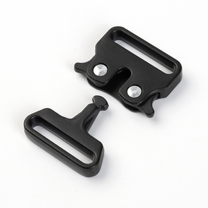 Side Release Buckle Zinc Alloy Black Adjustable <b>Webbing</b> Buckle For Bags And Belts Durable Quick Release - Product Image 3