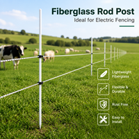 Postes de Fibra de Vidrio Blancos Resistentes de 1200 mm, Fáciles de Instalar, Resistentes a la Intemperie, de Alta Resistencia a la Tracción, para Cercas Eléctricas