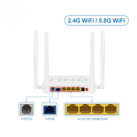 X410DW 4 port Gpon Onu Hg8546m 4GE Xpon Modem 5dbi Wifi Echolife Ont gegepon Hg8546m 8546m Xpon