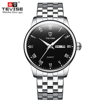 Tevise montre classique de luxe hommes or mécanique étanche montre-bracelet ou montre à quartz ip hop/hip hop bijoux/buste