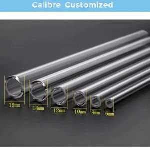 Vente directe d'usine, ensemble de verres, pailles colorées, résistantes à la chaleur, en borosilicate haute qualité, réutilisables - Product Image 3
