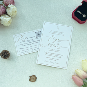 Carte d'invitation de <span class=keywords><strong>mariage</strong></span> tendance, biodégradable et économique avec enveloppes - Product Image 5