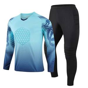 Camiseta <span class=keywords><strong>de</strong></span> portero <span class=keywords><strong>de</strong></span> fútbol <span class=keywords><strong>de</strong></span> verano profesional, uniforme <span class=keywords><strong>de</strong></span> fútbol <span class=keywords><strong>de</strong></span> manga larga con cuello en V para adultos, técnica <span class=keywords><strong>de</strong></span> corte automatizado - Product Image 1