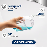 Gobelet à boba de 16 oz, imprimé sur mesure, transparent, en plastique PET en forme de U, avec couvercle en dôme, sans BPA