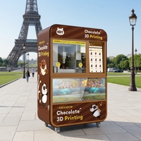 Imprimante à chocolat 3D en libre-service 24h/24, imprimante à chocolat entièrement automatique, kiosque de vente, système de paiement multiple pour les entreprises