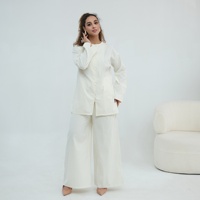 Ensemble haut et pantalon décontracté Yibaoli Factory Supply, coupe ample, 4 couleurs, manches longues, viscose effet coton, pantalon large