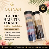 20pcs Ikat Rambut Korea Elastisitas Tinggi Tanpa Sambungan Bahan Handuk untuk Kuncir Kuda Warna Campur Jepit Rambut Fashion untuk Anak Perempuan