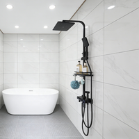 Système de douche avec choix de modèle, pomme de douche et douchette à main, accessoires de douche à effet pluie muraux, ensemble de douche
