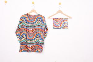 Conjunto de Pijama Floral Estampado Multicolor - Ropa de Dormir de Algodón Artesanal, Ropa de Dormir y de Estar por Casa de Verano Estilo Bohemio para Mujer, Regalo - Product Image 6