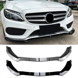 For Mercedes Benz C-Class W205 C180 C200 C260 AMG 2015-2018 Body Kit Front Bumper <b>Splitter</b> <b>Lip</b> Apron Guard Car Accessories - Product Image 2