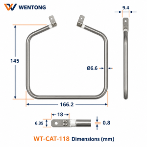 WT-CAT-<span class=keywords><strong>118</strong></span> Maßgefertigtes 230V 250W Quadratisches U-förmiges Rohrheizelement für Elektroöfen - Product Image 4