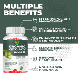 Vente chaude organique Keto Acv Gummies vitamine B6 calcium pour améliorer le métabolisme perte de poids 1000mg vinaigre de cidre de pomme Gummies - Product Image 2