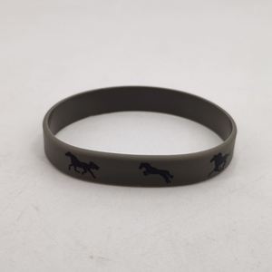 Bracelet en silicone OEM motif cheval, accessoire promotionnel écologique pour hommes et femmes - Product Image 4