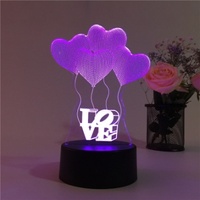 Newish Creative en blanco acrílico grabable luz de noche cama escritorio 3D Diy tablero de notas Led luz de noche