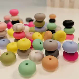Vendita calda perline di abaco Non tossico per uso alimentare serie di colori per bambini Mix perline in Silicone fai-da-te per gioielli