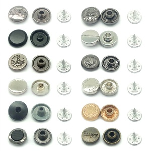 Clous à riveter en alliage de zinc à double capuchon, attaches décoratives durables en métal plaqué pour vêtements - Product Image 3
