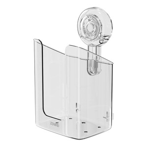 Suction Mounted Wet Wipes Storage Box Transparent Gray 2.5kg Capacity Bathroom Toilet Home Use Durable - Product Image 2