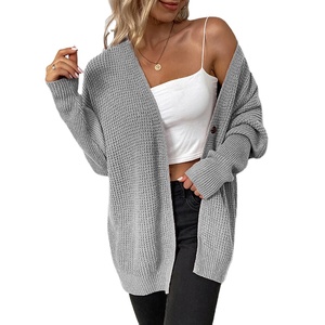 Cárdigan fino con un botón informal para <span class=keywords><strong>mujer</strong></span>, suéter de punto con <span class=keywords><strong>manga</strong></span> de murciélago a la moda para <span class=keywords><strong>mujer</strong></span> - Product Image 3