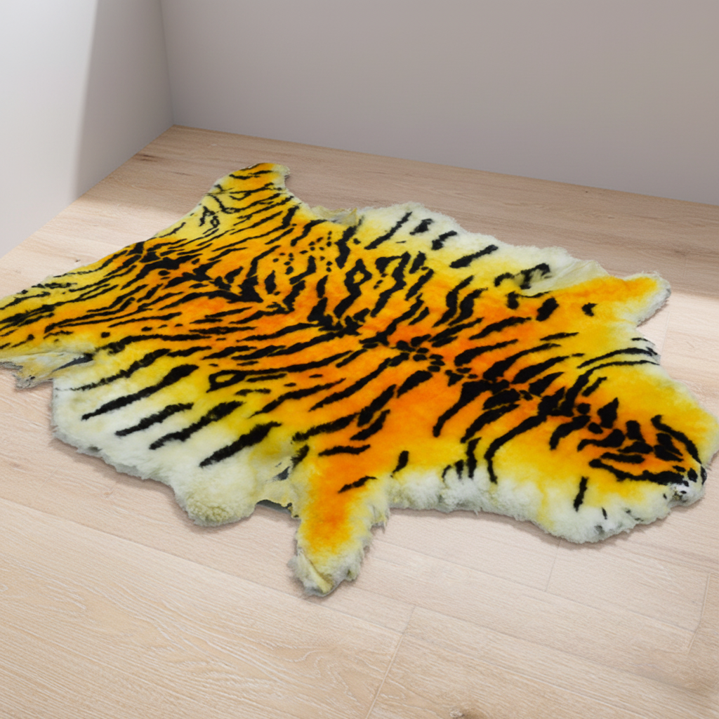 Customized-Sheepskin-Rug-Tiger