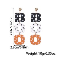 Boucles d'oreilles pendantes Halloween pour femmes, motif fantôme mignon, en acrylique, bijoux de fête et de déguisement