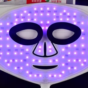 Máscara de silicona para cara ajustable, instrumento de belleza facial ligero, lámpara de alta potencia, máscara Led con cuentas