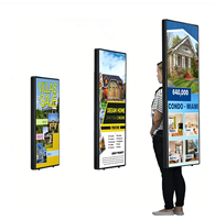 Écran LED numérique vertical portable de qualité commerciale pour affichage intérieur, avec cadre en aluminium léger, type sac à dos, pour affichage numérique