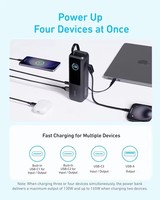 Nouvelle batterie externe Anker A1695 165W à charge rapide 25000mAh, chargeur portable ultra-rapide avec câbles intégrés