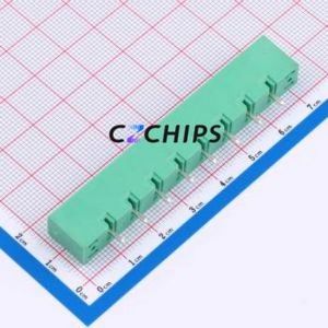 MX2EDGVM-7.62-08P-GN01-Cu-A Plug-in Terminal Block Through hole,P=7.62mm Board-to-Board / Socket Closed Screw Fixing 1x8P 7.62mm - Product Image 2