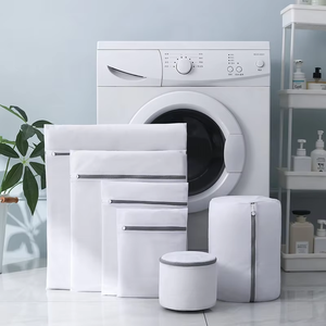 Borsa per lavare la biancheria in <span class=keywords><strong>tessuto</strong></span> con cerniera Anti-deformazione filtro macchina maglia protettiva per la pulizia del bagno - Product Image 2