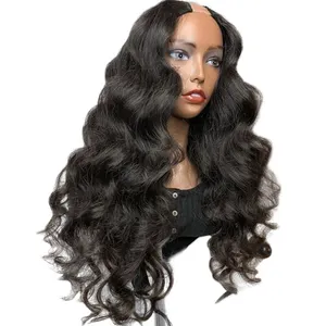 U Part Wig Body Wave Human Hair Wigs for Women Brazilian Remy Hair Can be permed and Dye Free Shipping Body Wave Wig