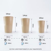 Tasse à café réutilisable personnalisée pour barista, en coque de riz, compatible avec les normes standard