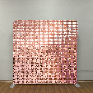 Stylish Photo Booth <span class=keywords><strong>Backdrop</strong></span> nhôm ống tùy chỉnh <span class=keywords><strong>sequin</strong></span> ánh sáng lung linh tường cho các bên & lễ kỷ niệm - Product Image 1