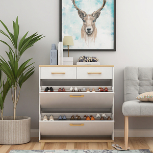 Estantes de almacenamiento de zapatos convertibles de madera MDF modernos muebles apilables extensibles escuela al aire libre hogar sala de estar hoteles pasillos - Product Image 3