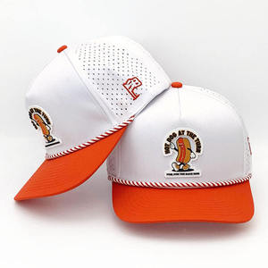 Hiệu suất cao su PVC vá không thấm nước chất lượng cao tùy chỉnh laser đục <span class=keywords><strong>Snapback</strong></span> Golf hat CHA Mũ bóng chày - Product Image 5