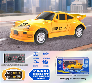 1:64 <b>Scale</b> 2026 New 2.4G <b>Mini</b> Remote Control Car LED Lights Remote Control And APP Control 3-Speed Switching One-Click Auto Demo - Product Image 6
