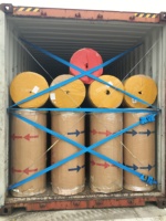 Rouleau Jumbo de ruban adhésif d'emballage BOPP thermofusible sensible à la pression pour scellage de sacs et de cartons, 1260 mm x 4000 m x 45 microns