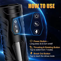 Copa de Masturbación Masculina Automática Directa de Fábrica, Eléctrica, con Vibración, Succión, Rotación Telescópica, Estimulador Oral Vaginal Realista