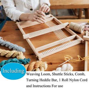 Tự làm kim may công cụ tay máy dệt kim dệt Loom Kit gỗ tấm thảm dệt gỗ đa thủ công dệt Loom - Product Image 6