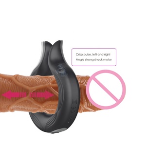 Super Puissance Noir Silicone Cockring Vibrant Hommes Vibrateur Anneau De Pénis avec 10 Vitesses Vibration Étanche Rechargeable - Product Image 1