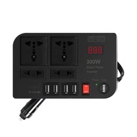 Inversor montado en el vehículo de 300W, 12V a 220V, notebook montado en el vehículo, carga USB, universal