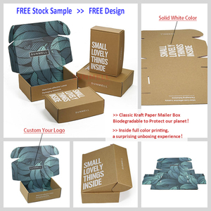 Biểu Tượng Tùy Chỉnh In Thương Hiệu Sinh Thái Thân Thiện Giao Hàng Sóng Kraft Gửi Thư Hộp Vận Chuyển Bưu Phẩm Hộp Giấy Hộp Cho Quần Áo - Product Image 2