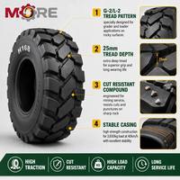 Neumático Sólido 14.00-24 para Minería y Movimiento de Tierras H168ww, Grader Loader con Tachones Anchos, 360mm de Ancho, 1350mm de Diámetro Exterior, Banda de Rodadura de Larga Duración, TL Nuevo