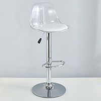 Tabouret de bar au design moderne et épuré, chaise de caisse réglable en hauteur avec dossier, tabouret élégant à hauteur ajustable