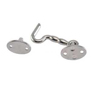 Gancho de acero inoxidable 316 para cabina marina, pestillo de ojo, ganchos para puerta, 125mm (5 pulgadas), pestillo para puerta, cerradura, herrajes para yates y barcos - Product Image 4
