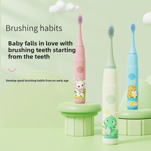 Brosse à dents électrique rechargeable, brosse à dents électrique intelligente pour enfants, dessin animé - Product Image 2
